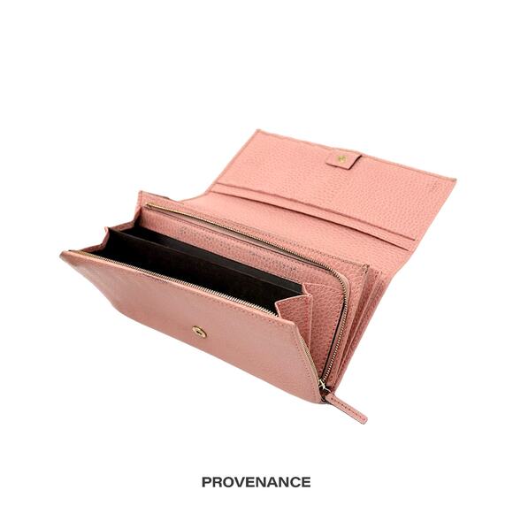 🔴 Gucci "Made in Italy" Long Wallet - Powder Pink Leather - Picture 5 of 10